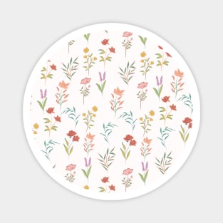 Colorful Modern Dainty Wildflower Pattern Magnet